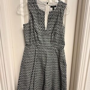 J. Crew Black and White Geometric Dress